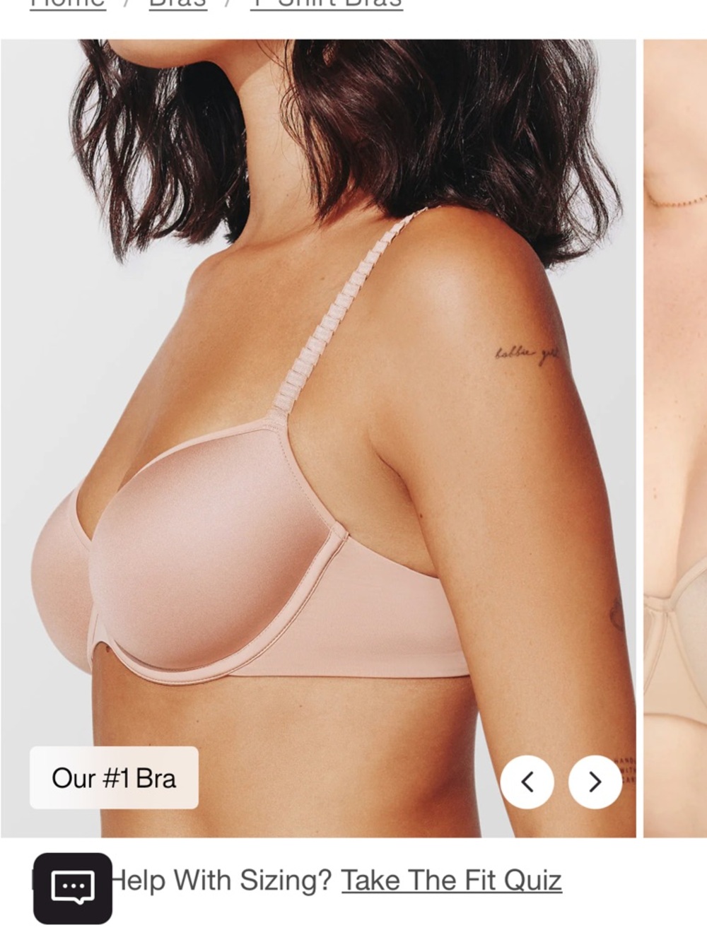 TWO ThirdLove 24/7 T-shirt braS Light Beige & Blush - Picture 4 of 14